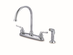 Everflow BGL-G11C Glenford Two Handle Kitchen Faucet With Spray Chrome | Midwest Supply Us