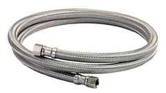 Everflow 2662-NL EVERFLOW 2662-NL 2 BRAIDED FLEX ICE MAKER CONNEC 1/4"COMP X 1/4"COMP LEAD FREE | Midwest Supply Us