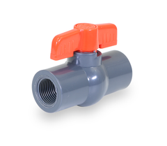 Everflow 270T400 4" SCH. 80 PVC THREADED BALL VALVE GRAY NSF APPROVED | Midwest Supply Us