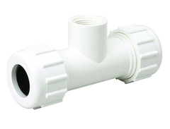 Everflow 370CT112 1-1/2" PVC COMPRESSION TEE FIP BRANCH NSF APPROVED | Midwest Supply Us