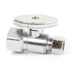 Everflow 82412PR-NL 1/2" CPVC X 3/8" OD COMP Quarter Turn Straight Stop Boxed Lead Free | Midwest Supply Us