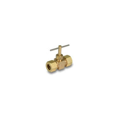 Everflow NV62-38-NL 3/8" X 3/8" OD COMP STRAIGHT NEEDLE VALVE LEAD FREE | Midwest Supply Us