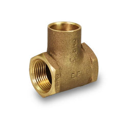 Everflow FFCT2334-NL 3/4" X 1/2" X 3/4" NOM Cast Brass Reducing Tee F X F X C Lead Free | Midwest Supply Us