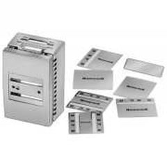 Honeywell 14004406-910 SATIN CHROME COVER, SETPT. SLOT COVER, BOTH HORZ. AND VERT. WINDOW INSE RTS FOR TEMP. DISP., TEMP AND SETPT DISP AND SOLID INSERT W/ HW LOGO.  | Midwest Supply Us