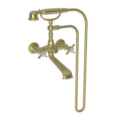 Newport Brass 1014/04 Tub Filler Fairfield Tub and Handshower Set 2 Cross Handles Satin Brass PVD 11-1/2 Inch ADA  | Midwest Supply Us