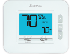 BRAEBURN 1030 Non-Programmable 1H / 1C w/4.4 Sq. In. Display  | Midwest Supply Us