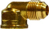 10324 | 1/2 X 3/8 (M FLARE X FIP ELBOW), Brass Fittings, SAE 45 Deg Flare, 90 Deg Female Elbow | Midland Metal Mfg.