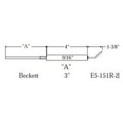 Westwood Products E5-151R2 Igniter Set of 2 9/16 x 8-3/8 Inch for Beckett Burners E5-151R-2  | Midwest Supply Us