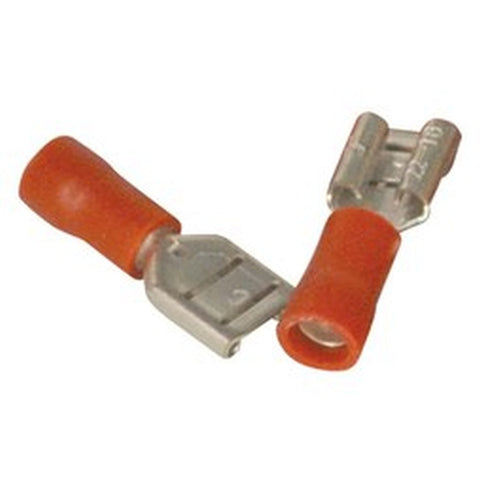 Mars Controls 86501 Quick Disconnect Connector Insulated 100PK 16-14 American Wire Gauge 3/16 Inch Female Tab  | Midwest Supply Us