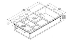 Lennox 11F51 Lennox C1CURB71A-1, Hybrid Roof Curb, Downflow Double Duct Opening, 41-1/2 x 79-3/4 Inch x 14 Inch Height  | Midwest Supply Us