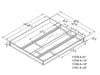 11F58 | Lennox C1CURB70C-1, Hybrid Roof Curb, Downflow Double Duct Opening, 86-1/8 x 102 Inch x 8 Inch Height | Lennox