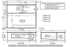 Lennox 11T90 Lennox C1CURB15C-1, Standard Roof Curb, Horizontal Slab Applications, 86-1/4 x 102-1/8 Inch x 30 Inch Height  | Midwest Supply Us