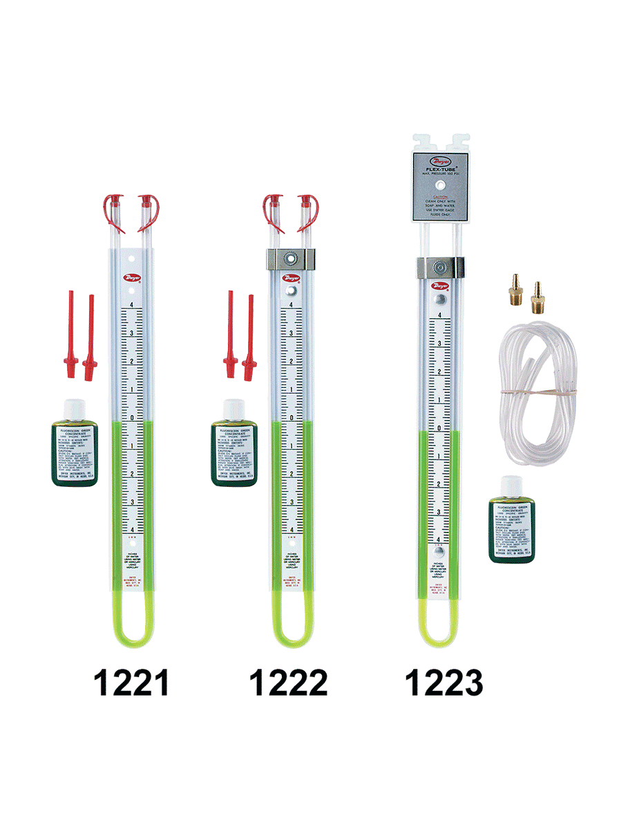 Dwyer Instruments 1223-16-d U-tube Manometer | Range 8-0-8
