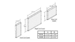 Lennox 12X19 Lennox Z1GARD52A-1, 3-Piece Coil Hail Guard, (W x H): 37.317 x 31.352" & 14.317 x 31.352" & 25.192 x 21.804"  | Midwest Supply Us