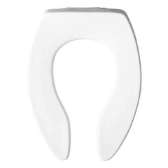 Church Seats 9500SSC-000 Toilet Seat Elongated Open Front Less Cover Plastic White for Commercial Toilet  | Midwest Supply Us