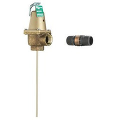Watts N240X-6FS Relief Valve Temperature and Pressure with Flood Sensor 1 Inch Female Bronze 150PSI 210 Degrees Fahrenheit  | Midwest Supply Us