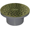 D56-306 | Drain Strainer Plumbest Round Polished Brass 6 Inch PVC | Jones Stephens