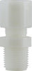 17189N | 3/8 X 3/8 (COMP X MIP WHT NYLN ADPT), Plastic Fittings, Plastic Compression Fittings, Male Connector | Midland Metal Mfg.