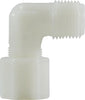 17234N | 3/8 X 3/8 (COMP X MIP WHT NYLN ELB), Plastic Fittings, Plastic Compression Fittings, Male Elbow | Midland Metal Mfg.