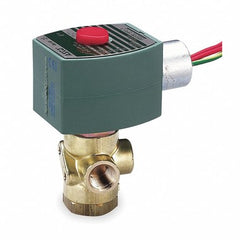 ASCO 8320G184 Solenoid Valve 8320 Brass 1/4" NPT 3 Way Normally Closed 120AC Nitrile Rubber  | Midwest Supply Us