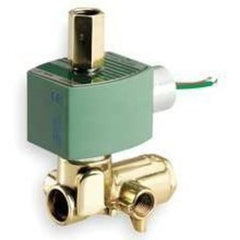 ASCO 8345H003 Solenoid Valve 8345 Brass 1/4" NPT 4 Way Single Solenoid 120AC Nitrile Rubber/Pressure Assisted  | Midwest Supply Us