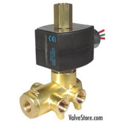 ASCO EF8345G001 Solenoid Valve 8345 Brass 1/4" NPT 4 Way Single Solenoid 120AC Nitrile Rubber  | Midwest Supply Us