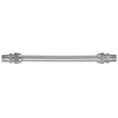 Dormont 10-2121-24 Gas Connector SuprSafe 10 3/8x24" MIP Stainless Steel  | Midwest Supply Us