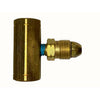 2001-S-HN | Tee Block 7/8 Inch Brass Female POLxFemale POLxMale POL Hex Hard Nose | Fairview Fittings