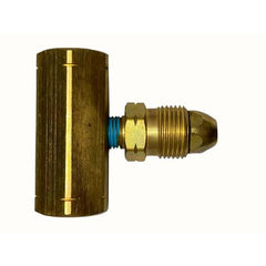 Fairview Fittings 2001-S-HN Tee Block 7/8 Inch Brass Female POLxFemale POLxMale POL Hex Hard Nose  | Midwest Supply Us