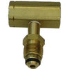 2001-SLN-HN | Tee Block 1-1/8 Inch Brass Female POLxFemale POLxMale POL Hex Hard Nose | Fairview Fittings