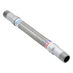 Flex Hose 34X12SMN Hose Stainless Steel Flex 3/4 x 12 Inch Carbon Steel Schedule 40 MPT  | Midwest Supply Us