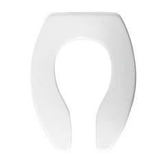 Church Seats 9500CT000 Toilet Seat Elongated Open Front Less Cover Plastic White for Commercial Toilet Check Hinge  | Midwest Supply Us