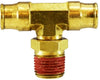 20106 | 1/4 X 1/4 (PI X MIP SWVL BRNCH T), Brass Fittings, Brass Push In Fittings, Swivel Male Branch Tee | Midland Metal Mfg.