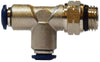 20174N | 1/2 X 1/4 (PI X MIP SWVL RUN T NPLT), Brass Fittings, Nickel Plated Push In Fittings, Swivel Male Run Tee | Midland Metal Mfg.