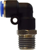 20184C | 1/2 X 1/4 (P-IN X MIP SWVL COMPOSITE 90), Brass Fittings, Composite Body Push In Fittings, Swivel Male Elbow | Midland Metal Mfg.