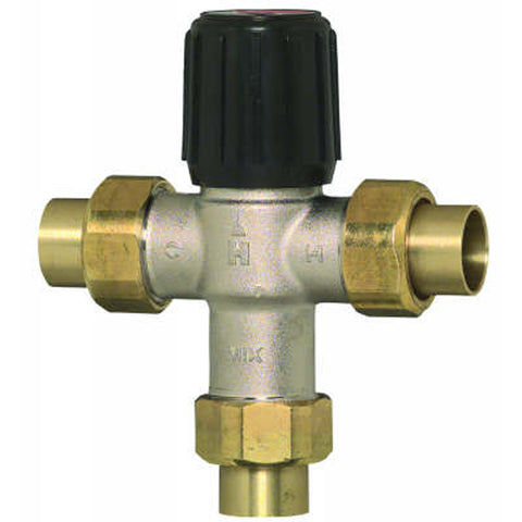 RESIDEO AM102R-US-1/U Mixing Valve AM-1R Proportional 1 Inch Nickel Plated Brass Union Sweat EPDM 150 Pounds per Square Inch  | Midwest Supply Us