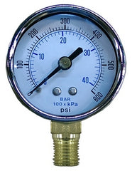 Crown Engineering 41409 PSI GAUGE 0-600,2"FACE 1/4 NPT  | Midwest Supply Us