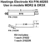 40265 | HASTINGS ELECTRODE KIT FOR MDR2 & DR3X | Crown Engineering