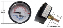 Crown Engineering 41460 TRIDICATOR GAUGE 2 1/2" SHORT  | Midwest Supply Us