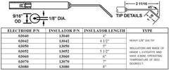 Crown Engineering 03050 STANDARD ELECTRODE  | Midwest Supply Us