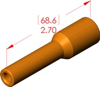 Crown Engineering 50740 SILICONE BOOT-STRAIGHT/ORANGE  | Midwest Supply Us