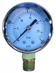Crown Engineering 41408 PSI GAUGE 0-400,2"FACE 1/4 NPT  | Midwest Supply Us