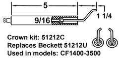 Crown Engineering 51212C BECKETT ELECTR. KIT CF 1400/3500  | Midwest Supply Us