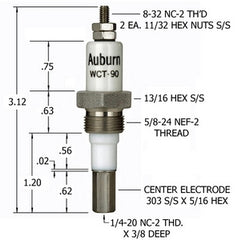 Crown Engineering WCT-90 AUBURN LIQUID LEVEL PLUG  | Midwest Supply Us