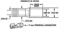 Crown Engineering 50745 STRAIGHT CERAMIC BOOT - 1000F  | Midwest Supply Us