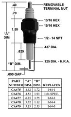 Crown Engineering CA476 IGNITER/I-64 W/1.906" TIP  | Midwest Supply Us