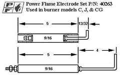 Crown Engineering 40263 POWERFLAME ELECTRODE KIT  | Midwest Supply Us