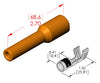 50743 | SILICONE BOOT-STRAIGHT/ORANGE W/TERMINAL | Crown Engineering