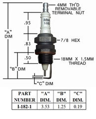 Crown Engineering I-182 AUBURN IGNITER  | Midwest Supply Us