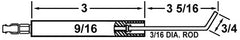 Crown Engineering 25149 MIDCO FLAME ROD 1360-03  | Midwest Supply Us